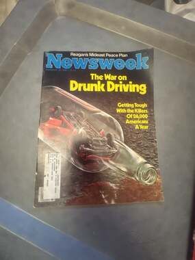 Newsweek Magazine September 13, 1982 The War on Drunk Driving